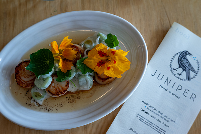 juniper food and wine wolfville nova scotia menu