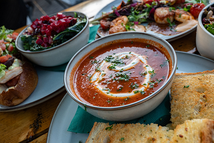 tomato soup grilled cheese shemburne the emerald light menu dining