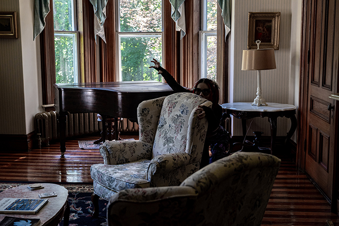 paranormal ghost photo spirit victorian parlor living room