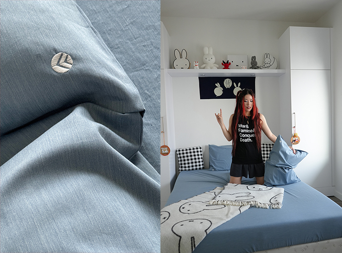 aizome japanese bedsheets luxury 100% organic cotton