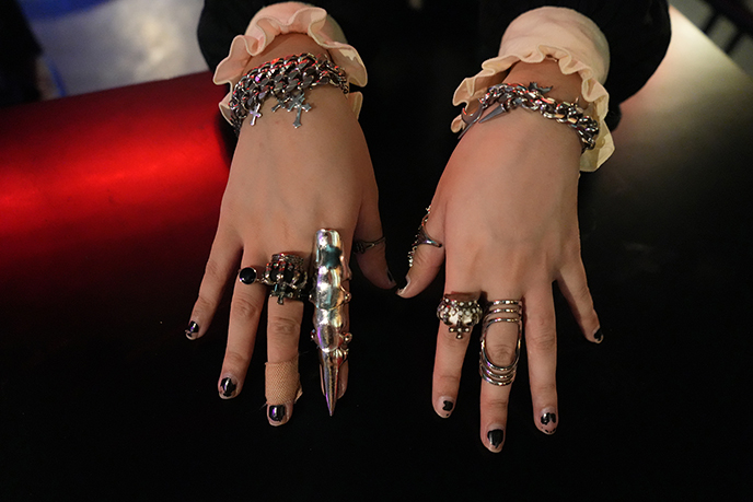 tokyo goth silver jewelry rings