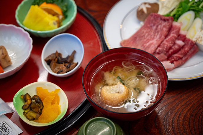 Ichinoseki, Japan sukiyaki restaurant beef