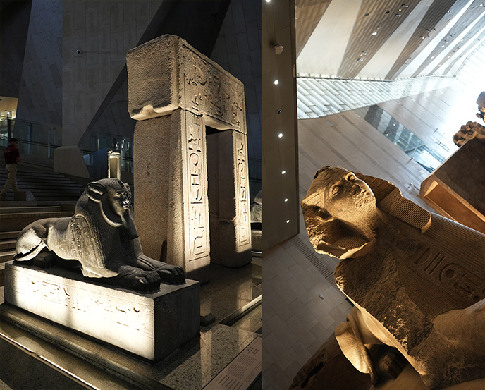 sphinxes sphinx statues grand egyptian museum