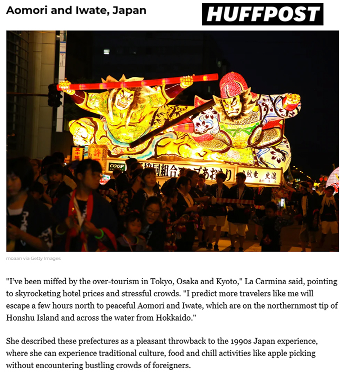 huffington post travel experts iwate aomori tohoku tips