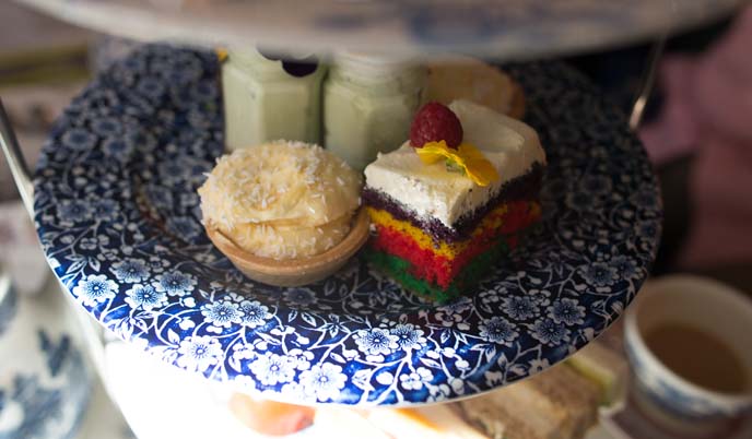 rainbow cake, high tea