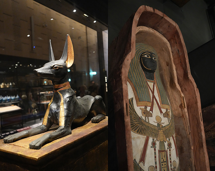 king tut anubis black jackal underworld statue