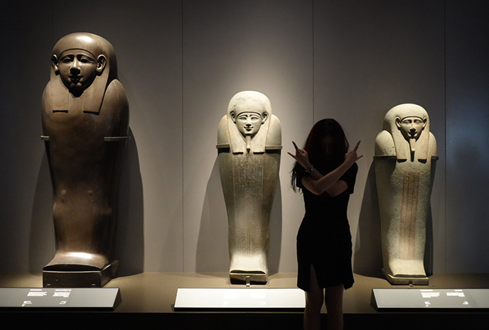 haunted spooky grand egyptian museum sarcophagi coffins death rituals egypt