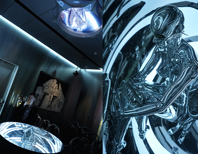 futuristic alien themed bar japan