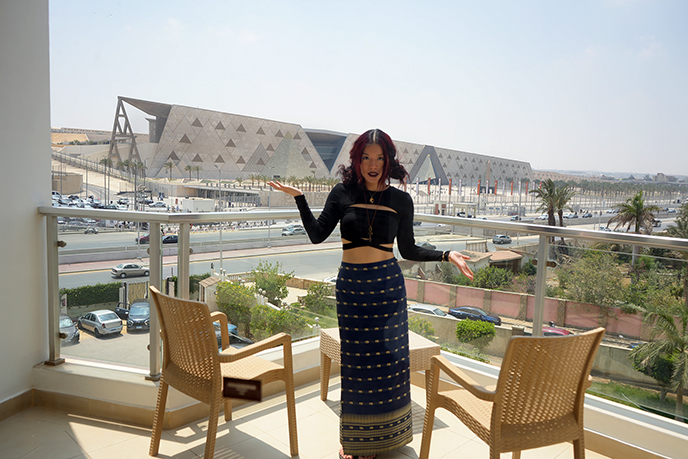 hotel overlooking grand egyptian museum giza cairo egypt 