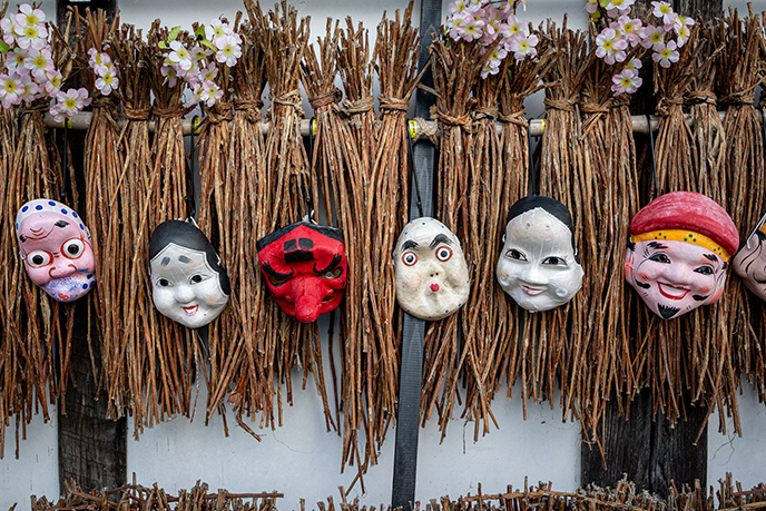 japanese demon noh masks devil